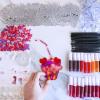 Winlyn 24 Sets Valentine’s Day Suncatchers Ornaments Decorations DIY Window Paint Art Stickers Craft Kit Heart Treats Sun Catchers for Kids Valentine’s Day Party Classroom Activities Gift Exchange