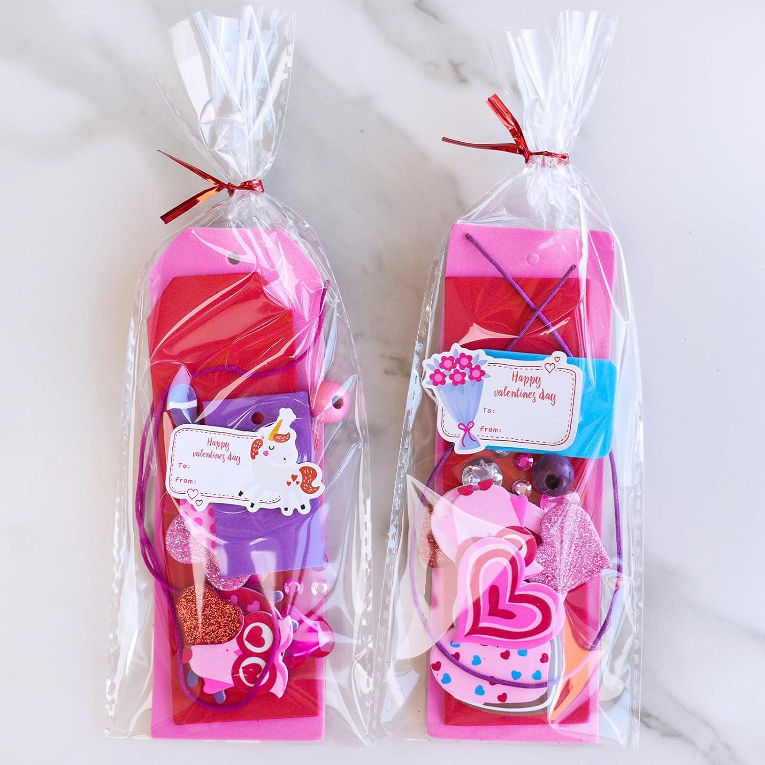 image:imageWinlyn 36 Sets Valentines Day Decorations DIY Heart Bookmarks Valentine Craft Kits Blank Foam Bookmarks with Valentine Foam Stickers for Kids Classroom Activities Reading Party Favors Gift Exchange