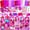 Winlyn 36 Sets Valentine’s Day Decorations DIY Heart Bookmarks Valentine Craft Kits Blank Foam Bookmarks with Valentine Foam Stickers for Kids Classroom Activities Reading Party Favors Gift Exchange