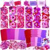 Winlyn 36 Sets Valentine’s Day Decorations DIY 3D Heart Bookmarks Valentine Craft Kits Blank Foam Bookmarks with Hearts Foam Stickers for Kids Classroom Activities Reading Party Favors Gift Exchange