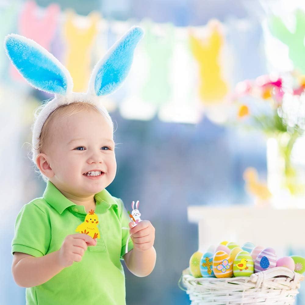 image:image536 Pcs Bulk Easter Foam Stickers Assortment Glitter Easter Egg Cross Bunny Chick Lamb Tulip Flower Foam Shapes Cutouts for Kids Easter Craft Card Making Scrapbooking Embellishments Basket Decoration
