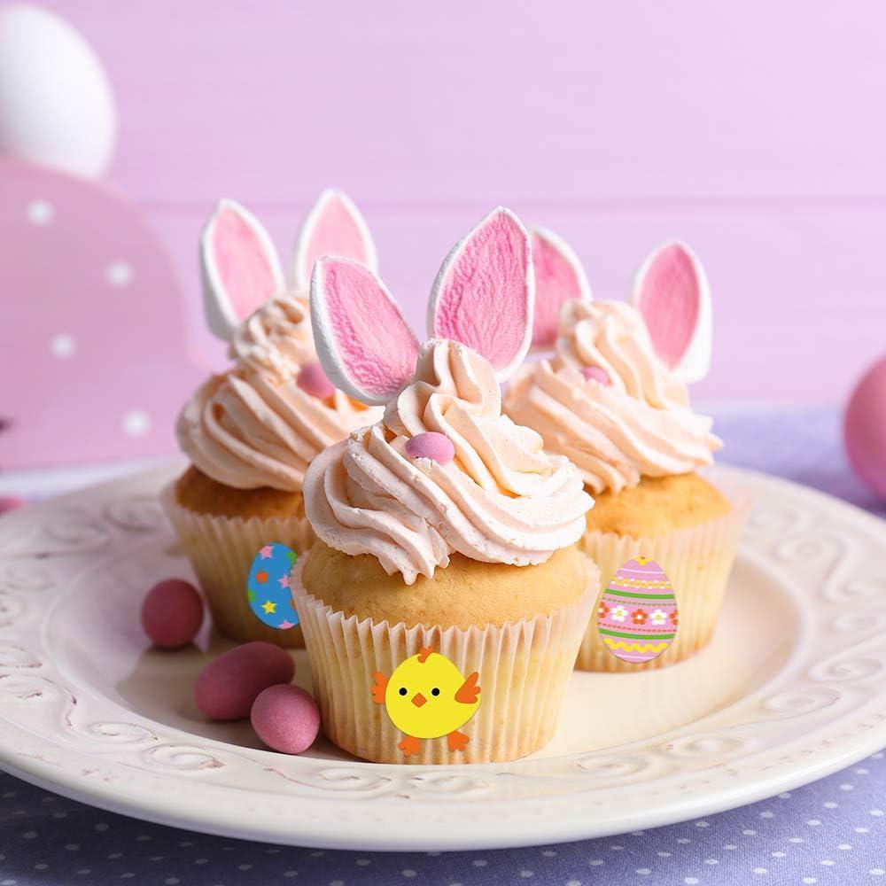 image:image536 Pcs Bulk Easter Foam Stickers Assortment Glitter Easter Egg Cross Bunny Chick Lamb Tulip Flower Foam Shapes Cutouts for Kids Easter Craft Card Making Scrapbooking Embellishments Basket Decoration