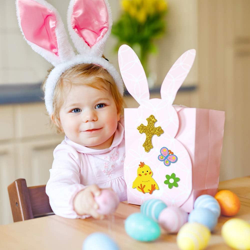 image:image536 Pcs Bulk Easter Foam Stickers Assortment Glitter Easter Egg Cross Bunny Chick Lamb Tulip Flower Foam Shapes Cutouts for Kids Easter Craft Card Making Scrapbooking Embellishments Basket Decoration
