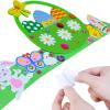 Winlyn 24 Sets Easter Craft Kits Spring Crafts DIY Easter Headbands Craft Kits Bunny Chick Lamb Butterfly Flower Basket Foam Stickers Spring Arts and Crafts for Kids Classroom Activities Party Favors