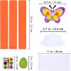 Winlyn 24 Sets Easter Craft Kits Spring Crafts DIY Easter Headbands Craft Kits Bunny Chick Lamb Butterfly Flower Basket Foam Stickers Spring Arts and Crafts for Kids Classroom Activities Party Favors