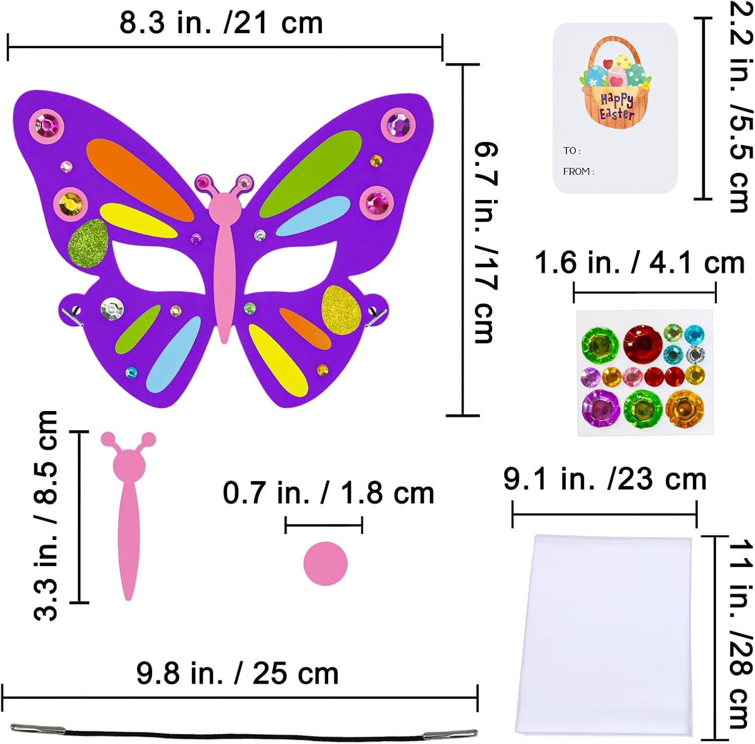 image:imageWinlyn 24 Sets Spring Masks Craft Kits DIY Foam Easter Kids Party Mask Art Sets Bee Frog Owl Bunny Chick Lamb Butterfly Face Mask Stickers for Kids Spring Classroom Activities Party Favors Art Project