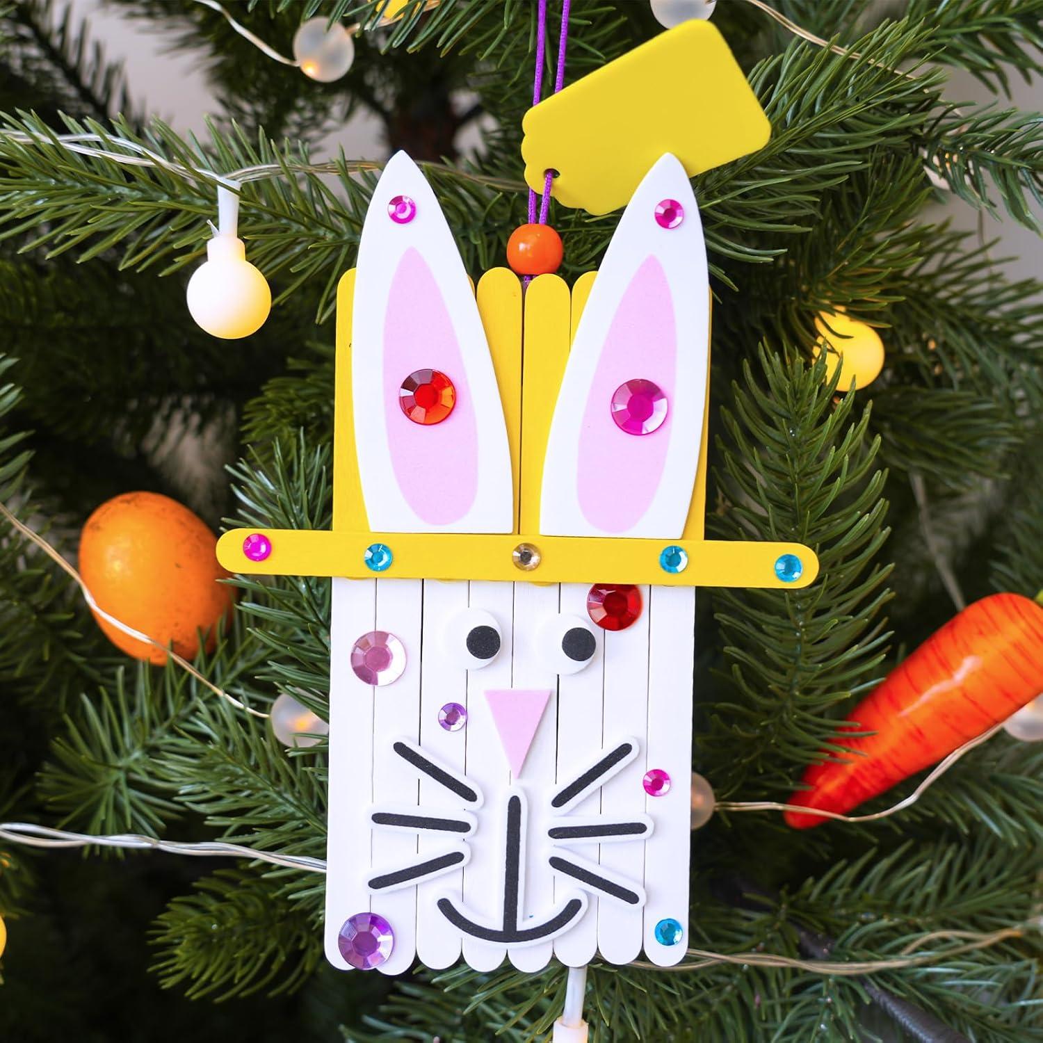 image:imageWinlyn 26 Sets Easter Craft Kits Spring Crafts DIY Craft Stick Easter Ornaments Decorations Art Sets Bunny Chick Lamb Flower Foam Stickers Arts and Crafts for Kids Classroom Activities Party Favors