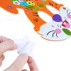 Winlyn 24 Sets Easter Bunny Masks Craft Kits DIY Foam Easter Bunny Party Mask Art Sets Bunny Face Stickers Arts and Crafts for Kids Party Favors Spring Easter Classroom Activities Art Project
