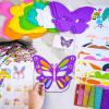 Winlyn 24 Sets Spring Masks Craft Kits DIY Foam Easter Kids Party Mask Art Sets Bee Frog Owl Bunny Chick Lamb Butterfly Face Mask Stickers for Kids Spring Classroom Activities Party Favors Art Project